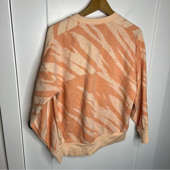 Sweaty Betty Essential Peachy Pink Tie Dye Print Crewneck Sweatshirt Size XS - Picture 7 of 7